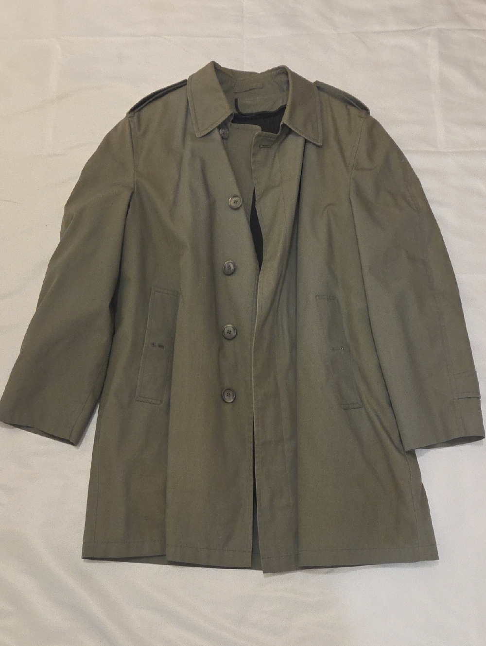 London Fog Trench Coat Olive Green